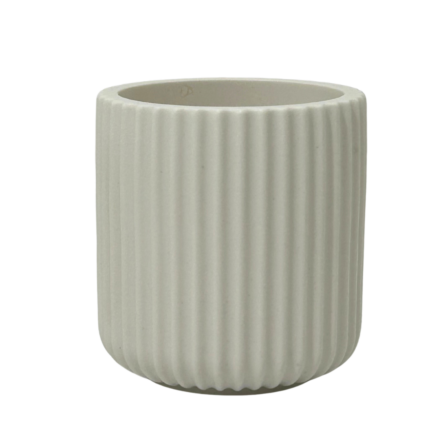 Textured jesmonitevase on a white background