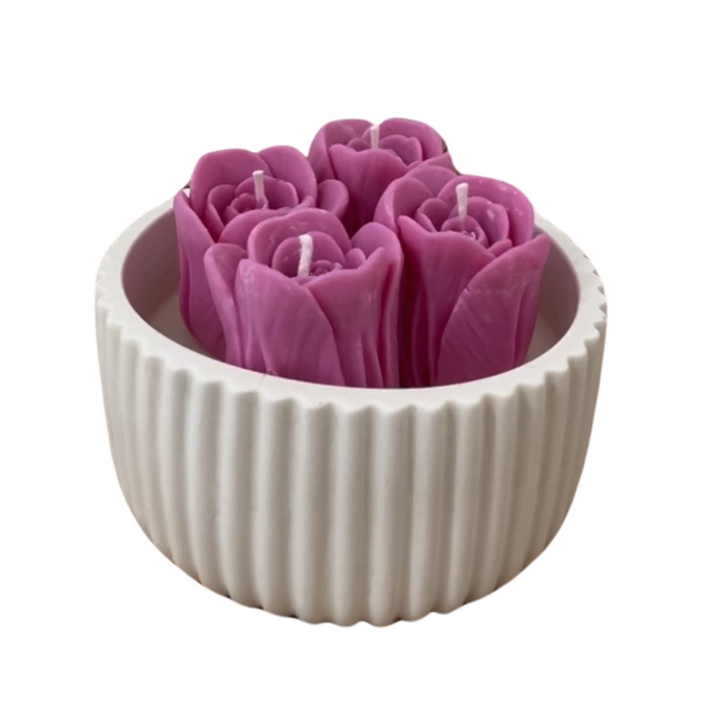 PREMIUM JESMONITE STONE RIBBED JAR