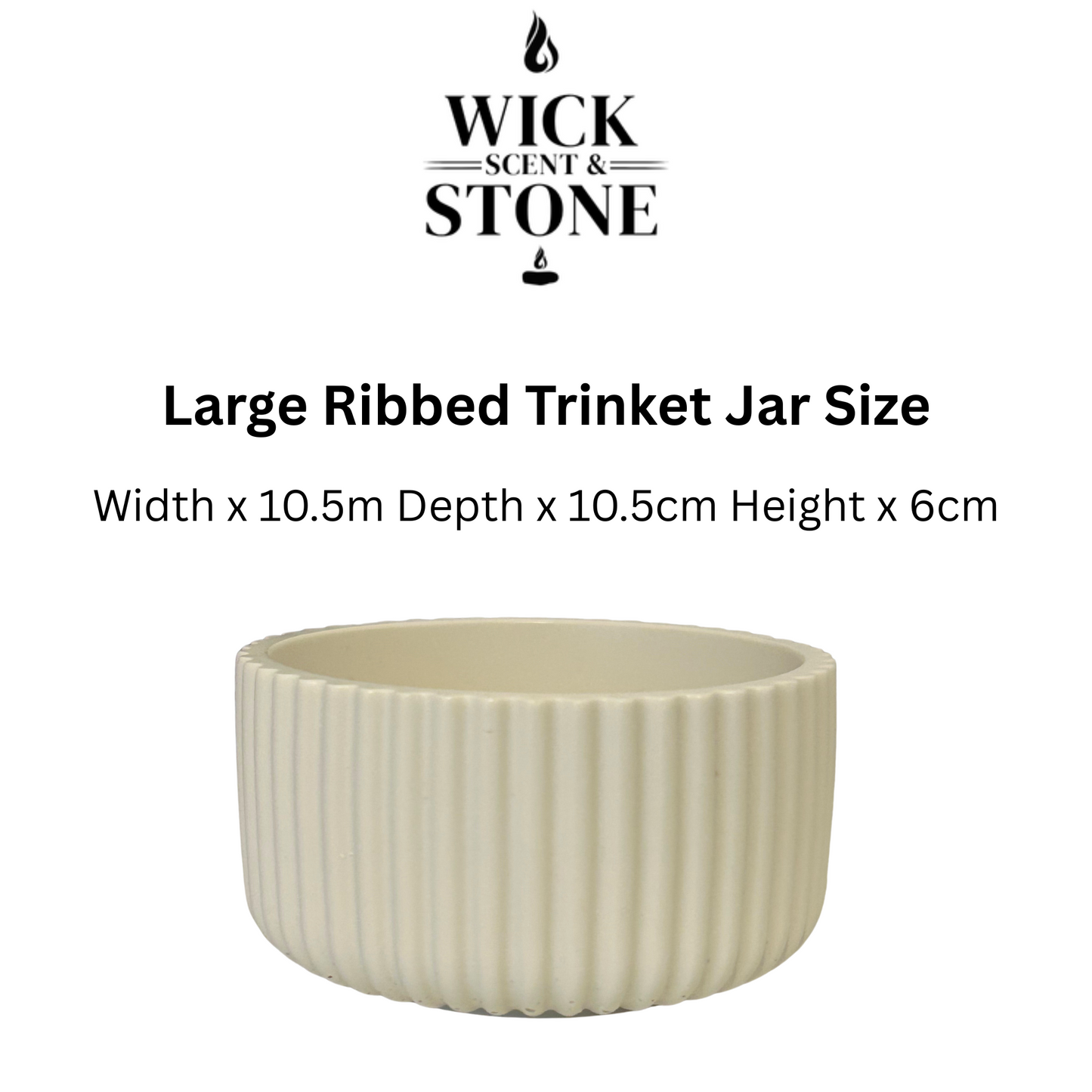 PREMIUM JESMONITE STONE RIBBED JAR