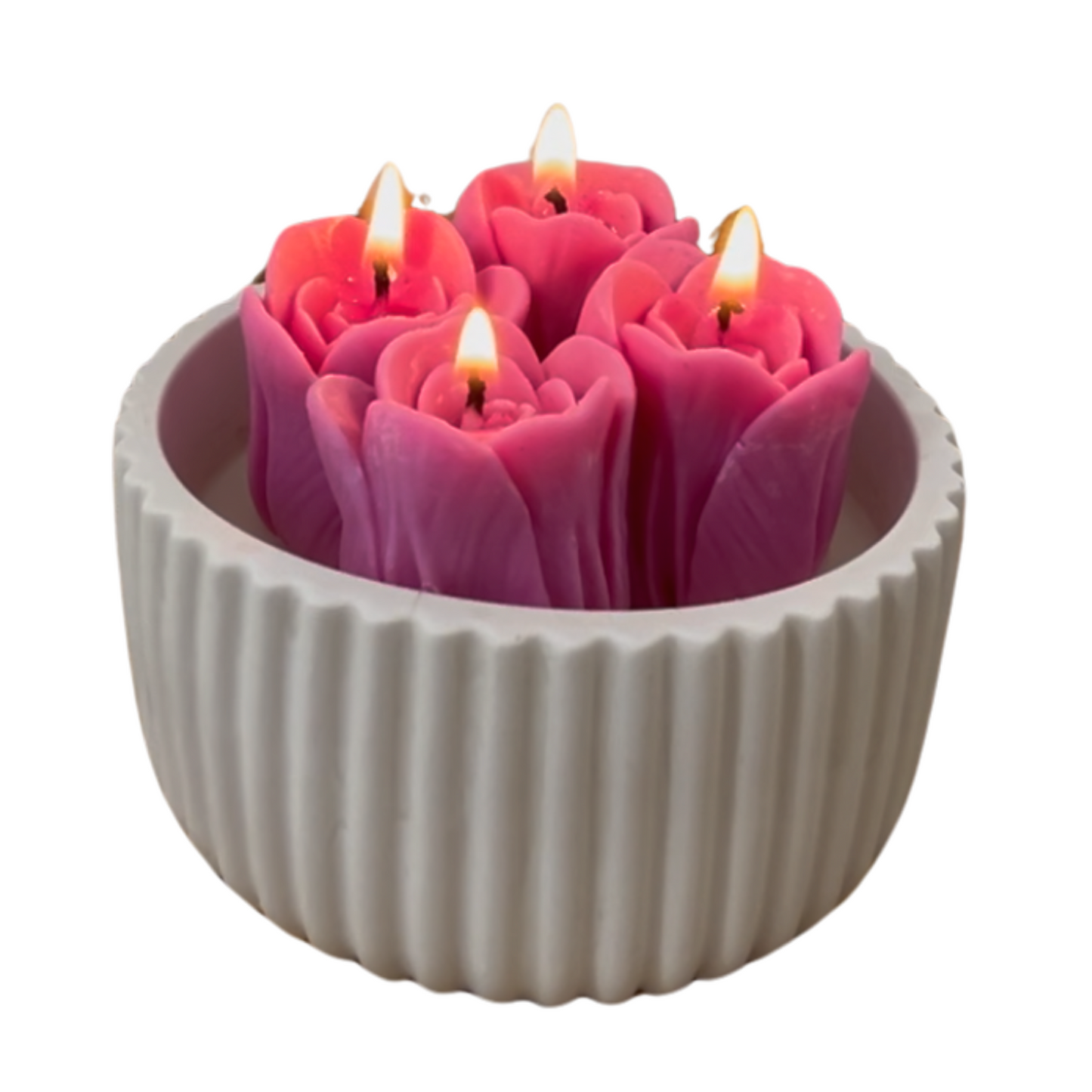 PREMIUM JESMONITE STONE RIBBED JAR