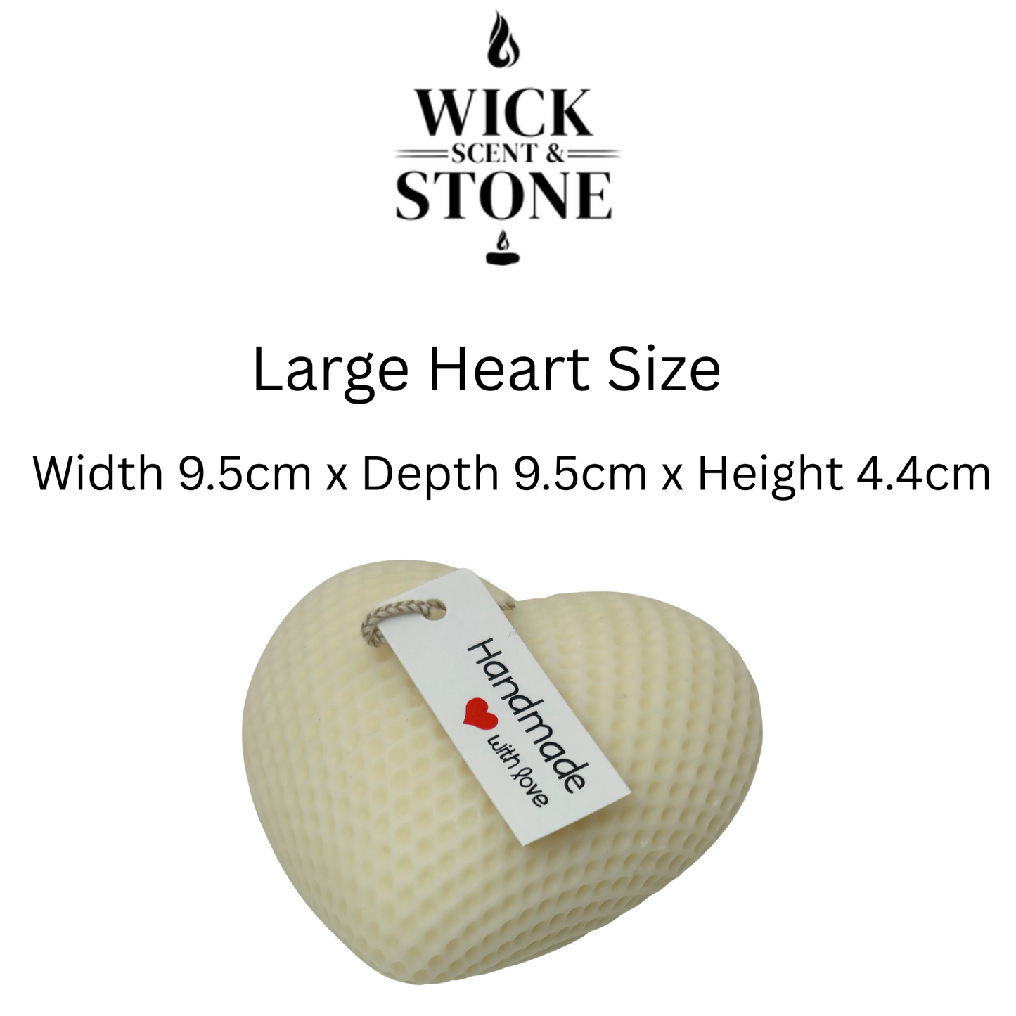 ECO-FRIENDLY HEART SOY WAX PILLAR CANDLES