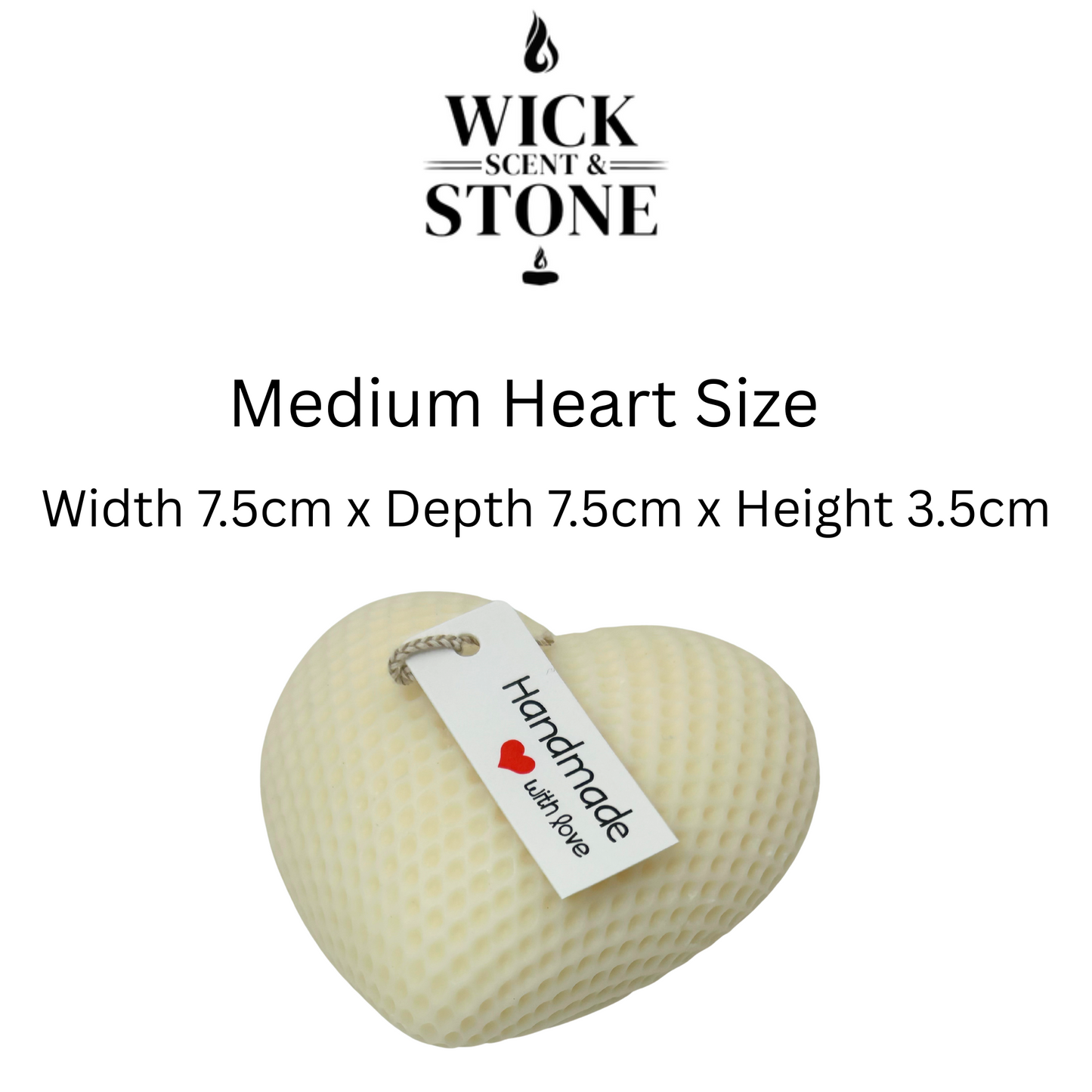 ECO-FRIENDLY HEART SOY WAX PILLAR CANDLES