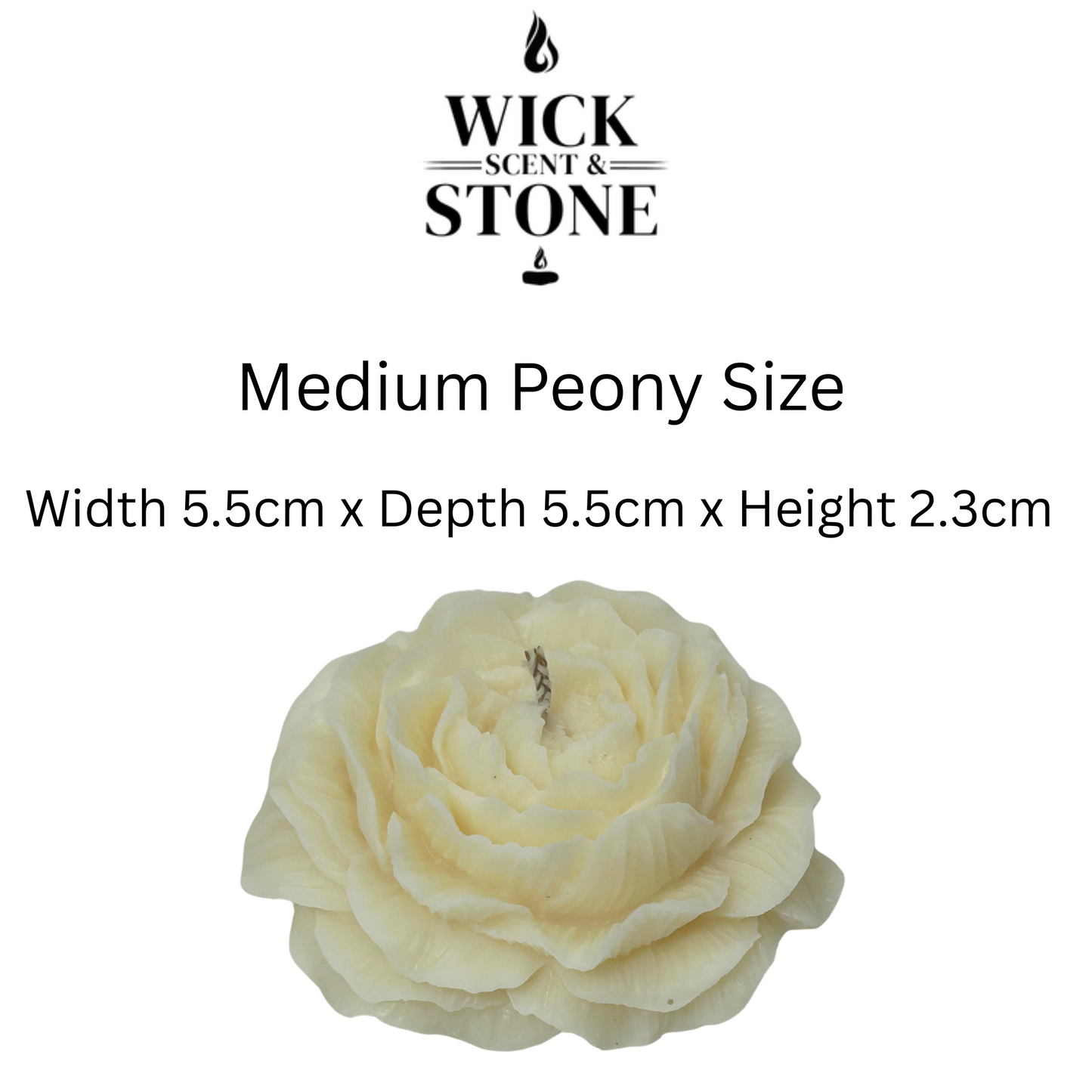 ECO-FRIENDLY PEONY SOY WAX PILLAR CANDLES