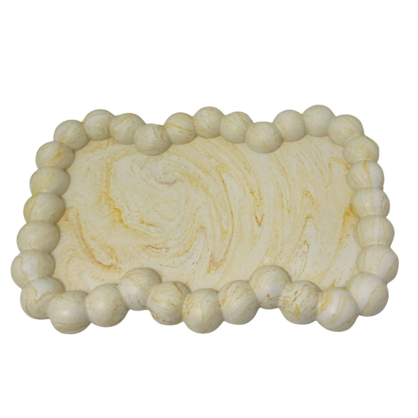 Premium Jesmonite Stone Marble DIPPED Bubble Tray