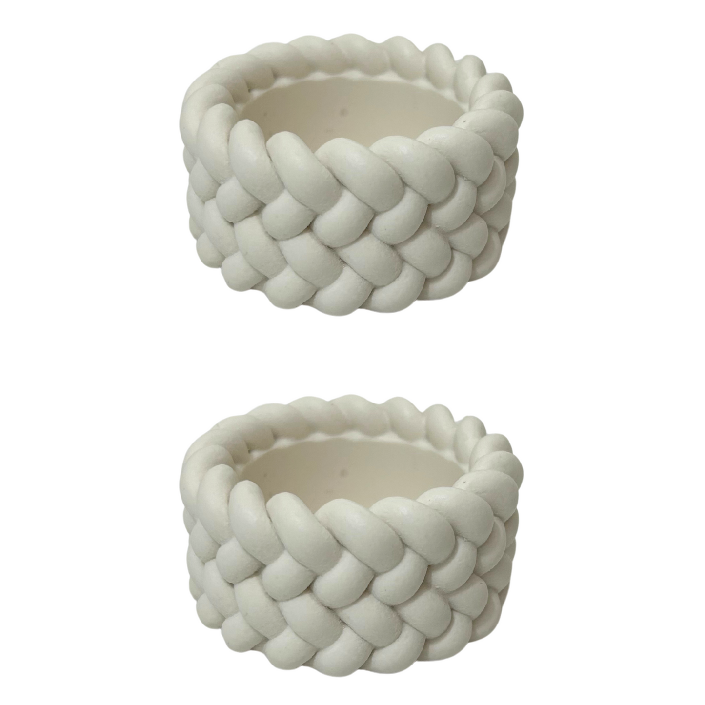 PREMIUM JESMONITE STONE WOVEN TEA LIGHT CANDLE JAR