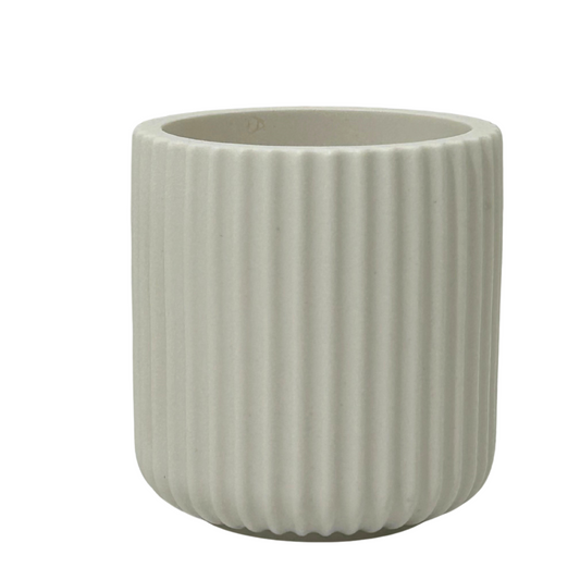 Textured jesmonitevase on a white background