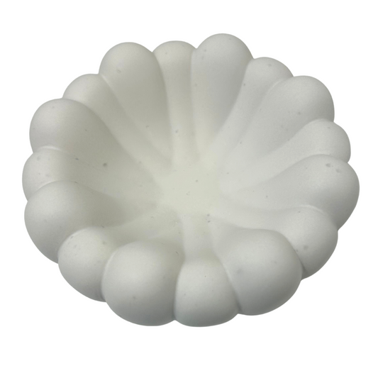 Jesmonite stone textured bowl trinket dish on a white background