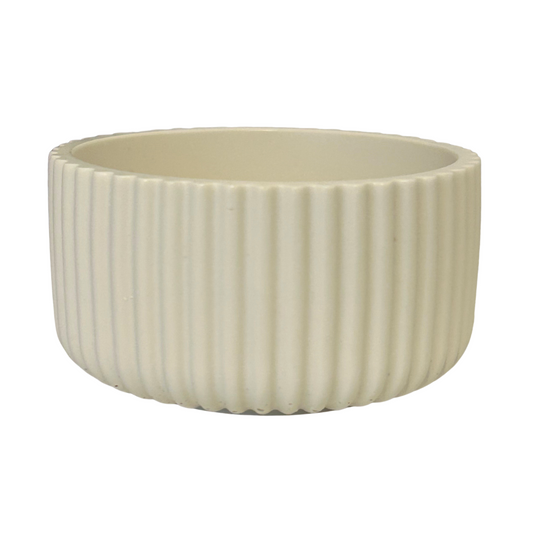 PREMIUM JESMONITE STONE RIBBED JAR