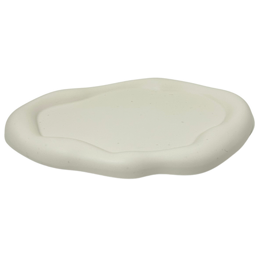 Jesmonite stone- tray on a white background